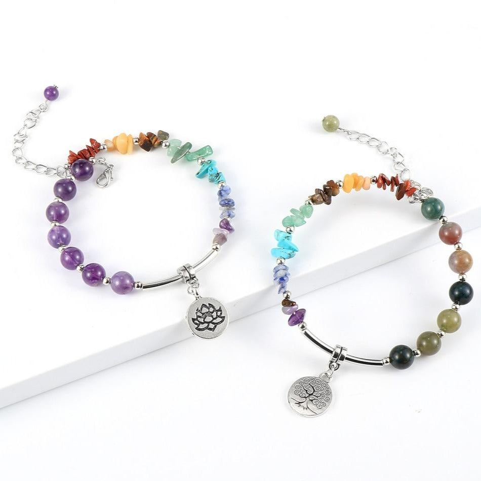 Bracelet Pierre 7 Chakras Lotus