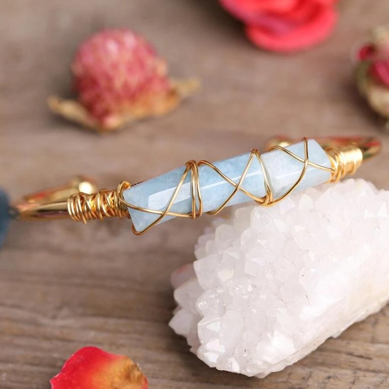 Bracelet Pierre Aigue Marine