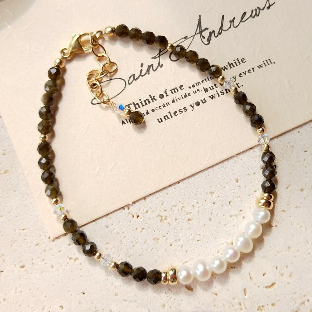 Bracelet En Obsidienne Pour Femme