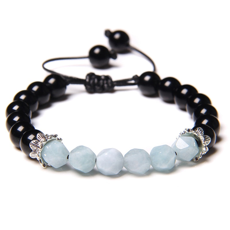 Bracelet Pour Homme En Aigue Marine