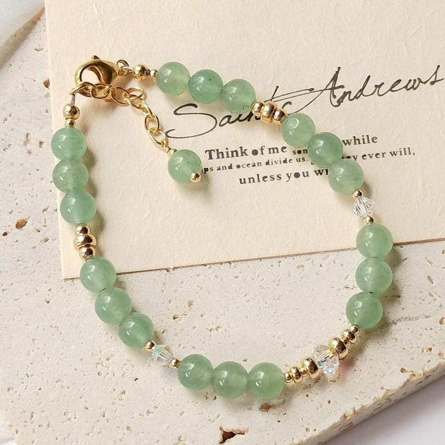 Bracelet En Perles Naturelles D'Aventurine