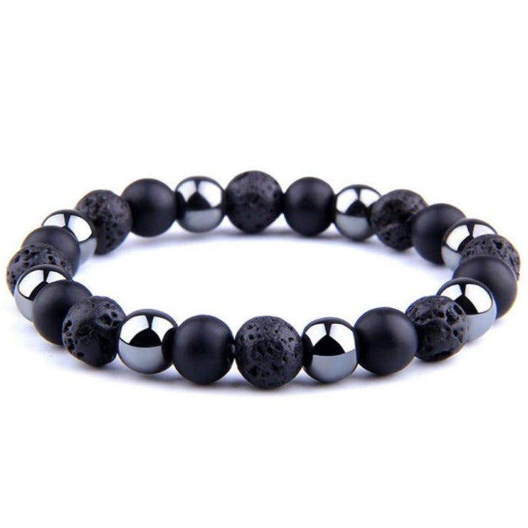 Bracelet De Protection Extrême Œil Du Tigre Et Obsidienne Et Hématite