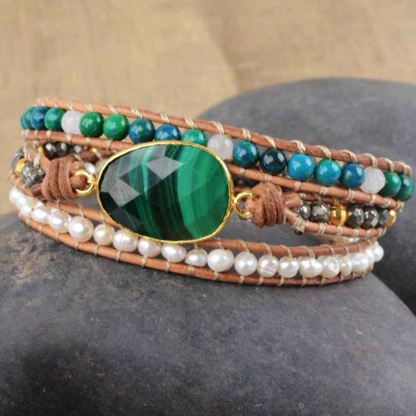 Bracelet Malachite Femme