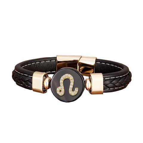 Bracelet Signe Astrologique Lion (Cuir)