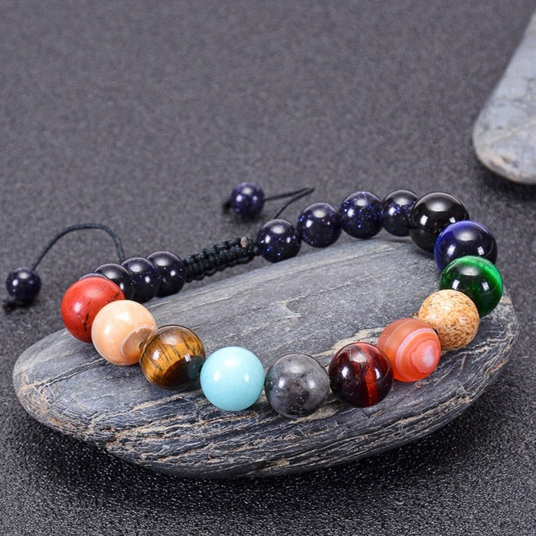 Bracelet 7 Chakras Et 12 Constellations Shamballa Amara,  bracelet 7 chakras pierre