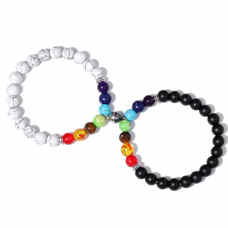 Bracelet 7 Chakras Du Bonheur Pour Couple Noemi,  dormir avec bracelet 7 chakras