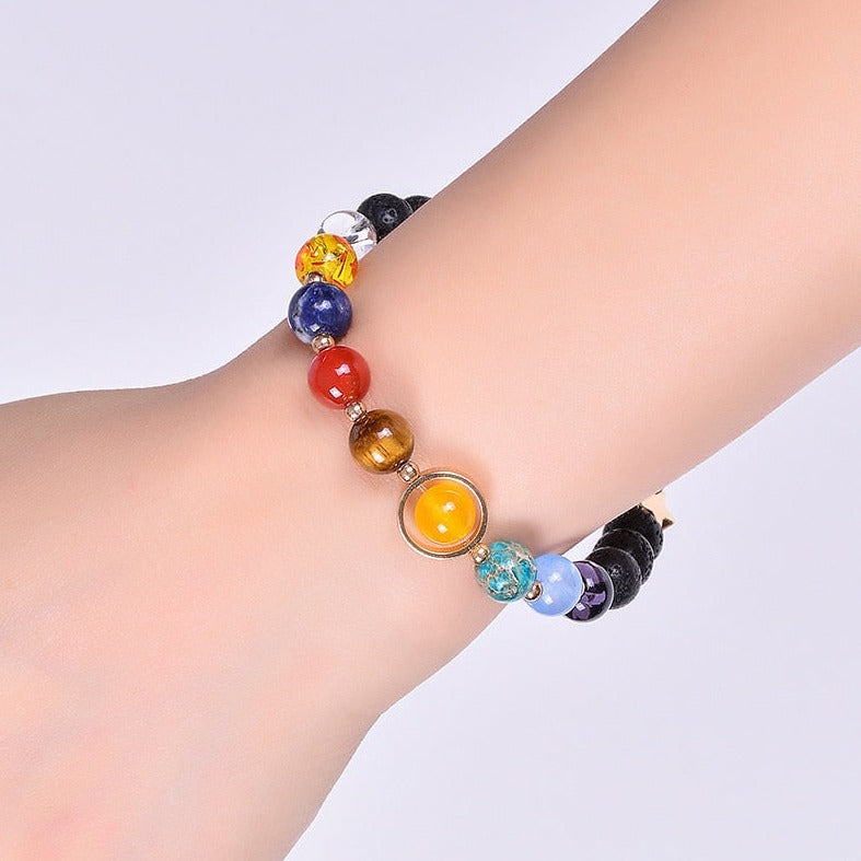 Bracelet 7 Chakras Et 12 Constellations Shamballa Coraline,  bracelet 7 chakras purification