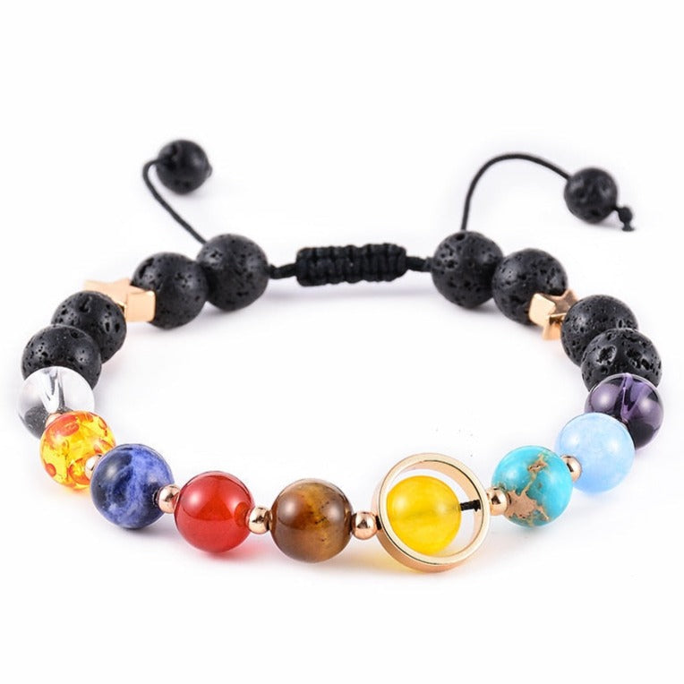 Bracelet 7 Chakras Et 12 Constellations Shamballa Coraline,  bracelet 7 chakras guérison et amour
