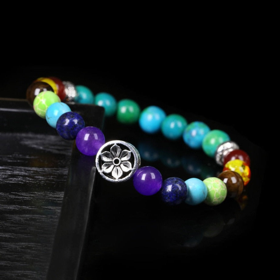 Bracelet 7 Chakras Guerison Et Amour Sariah,  bracelet shamballa 7 chakras