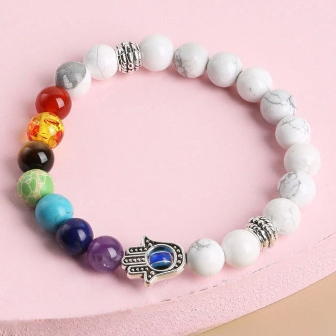 Bracelet 7 Chakras Purification Et Protection Morgan, bracelet 7 chakras énergie et endurance