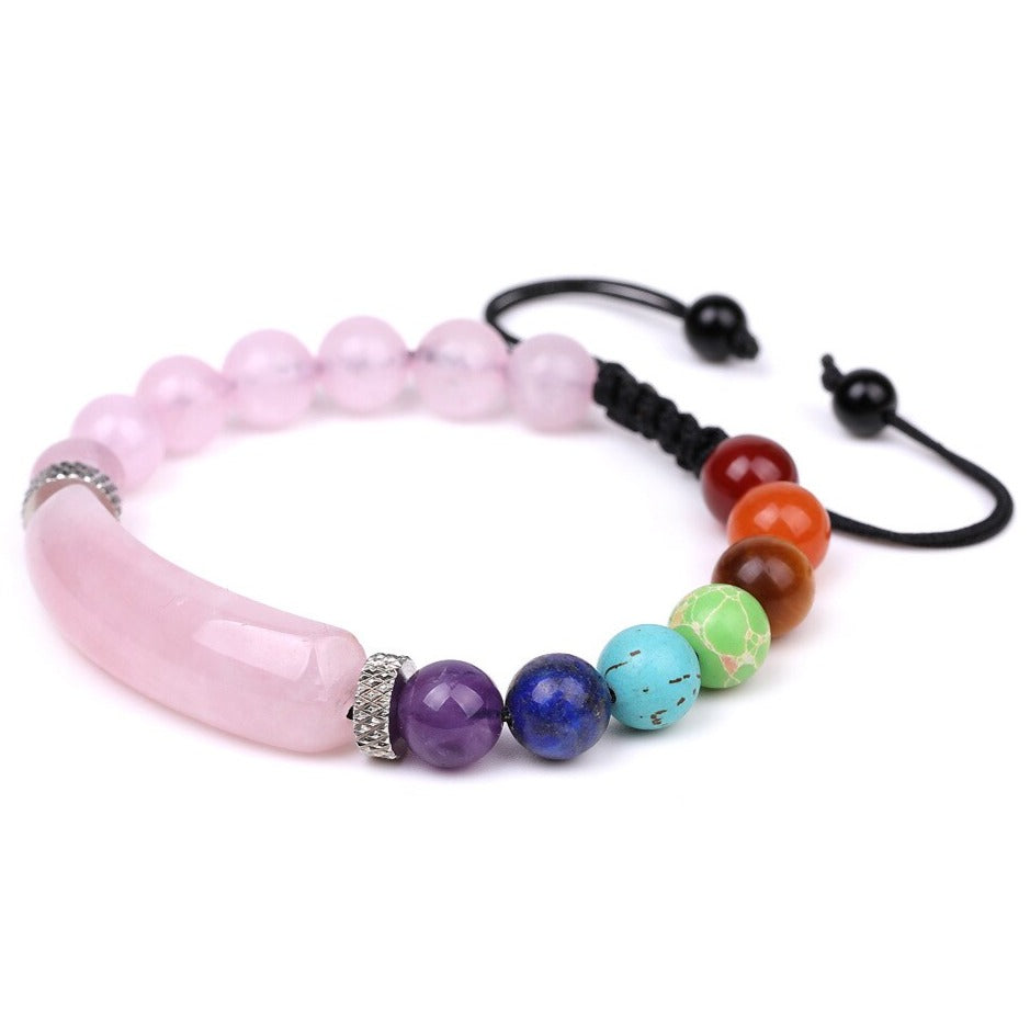 Bracelet Shamballa Avec 7 Chakras Brynn,  bracelet 7 chakras énergie et endurance