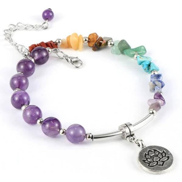 Bracelet Pierre 7 Chakras Lotus