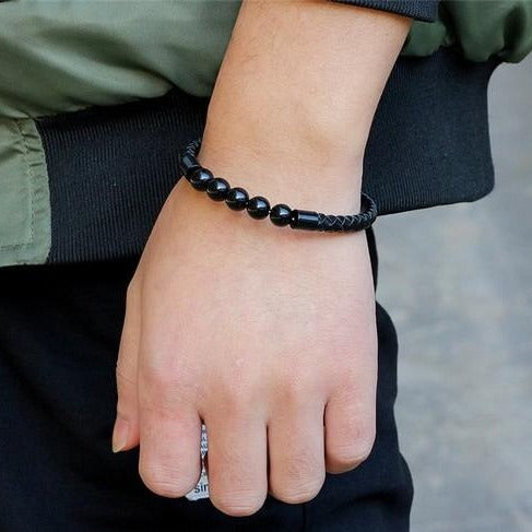 Bracelet 7 Chakras En Œil De Tigre Perles Véritables