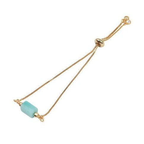 Bracelet Pierre Bleu Lithothérapie Amazonite pierre veritable