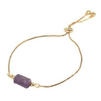 Bracelet En Quartz Rose Et Or