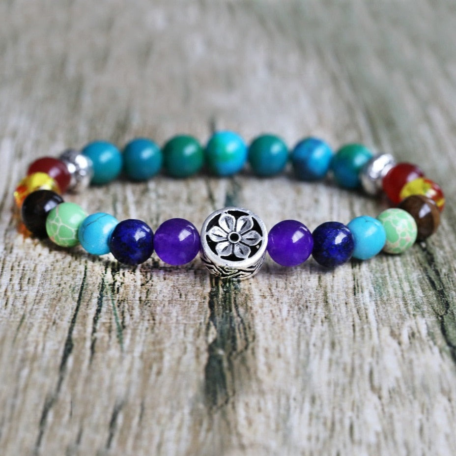 Bracelet 7 Chakras Guerison Et Amour Sariah,  bracelet 7 chakras cristal de roche