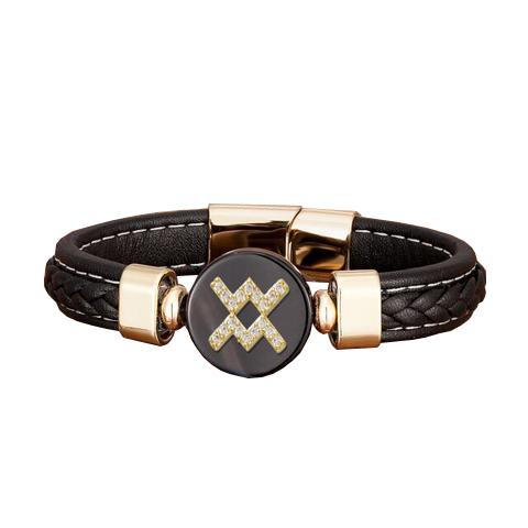 Bracelet Signe Astrologique Verseau (Cuir)