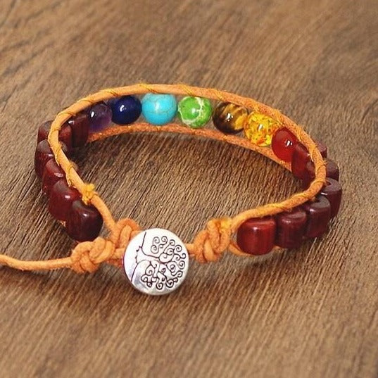 Bracelet De 7 Chakras vraies pierres