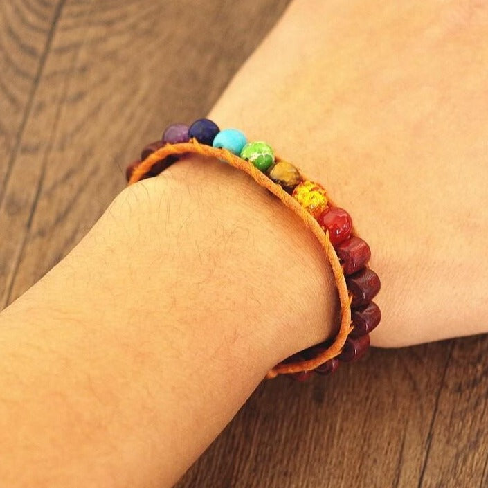 Bracelet De 7 Chakras perles naturelles