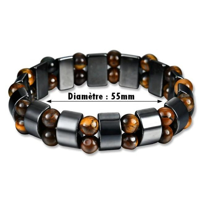 Bracelet En Oeil De Tigre Et Hématite