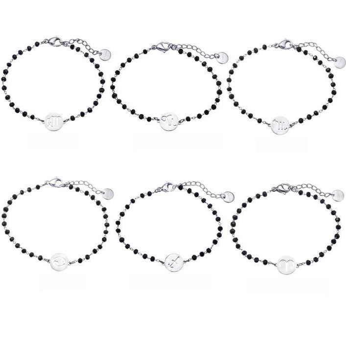 Bracelet En Perles Signe Astrologique Argent