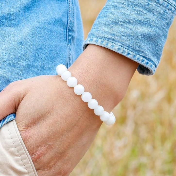 Bracelet Pierre De Lune En Perles